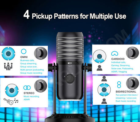 流出のためのRGBの賭博Mic 48Khzのポッドキャストのスタジオのマイクロフォン